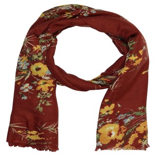 Designer Viscose Printed Stole- Maroon 